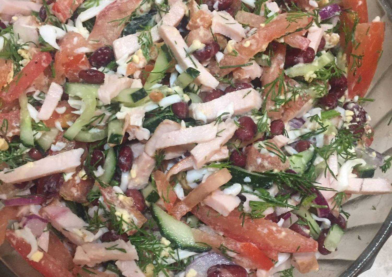 Классический салат с фасолью — 10 рецептов очень вкусных салатов
