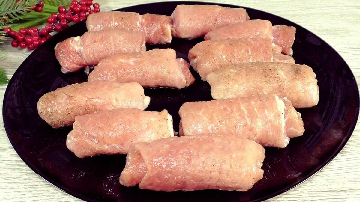 Мясные рулетики из телятины с начинкой