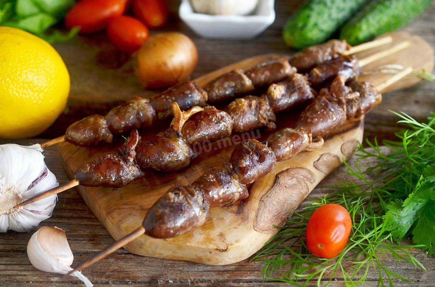 Шашлык из куриных сердечек: как приготовить в духовке, на мангале, в электрошашлычнице