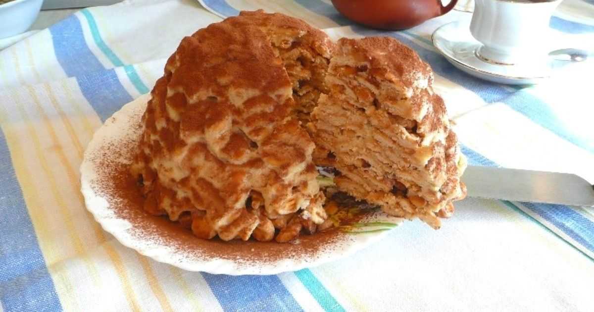 Торт «муравейник» без выпечки из печенья