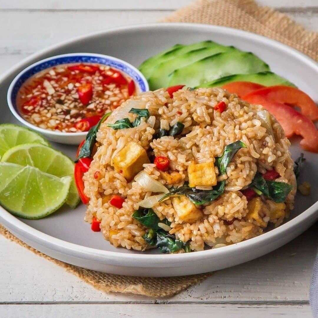 Тайский жареный рис с креветками рецепт с фото