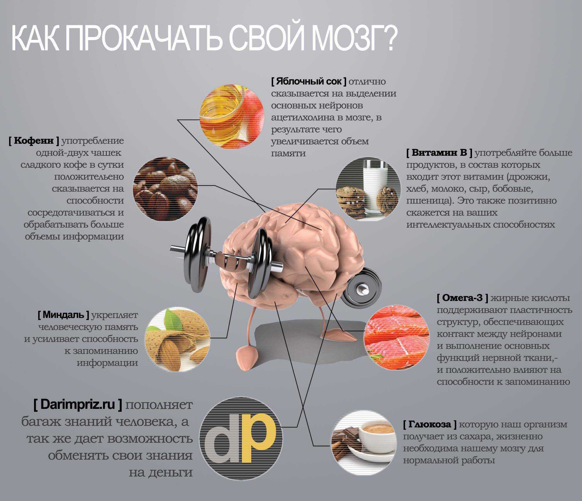 Продукты полезные для мозга
