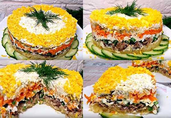 Салат мимоза с рыбными консервами - классические пошаговые рецепты