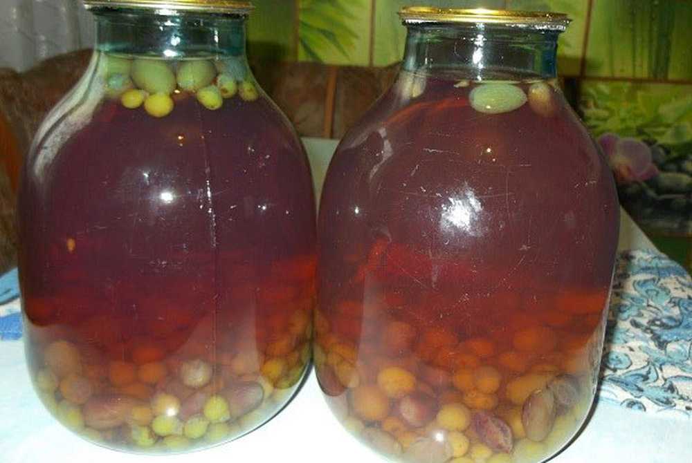 Компот из винограда на зиму без стерилизации на 3 литровую банку (простые рецепты)