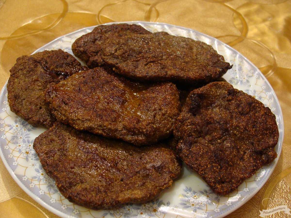 Отбивные из печени говяжьей