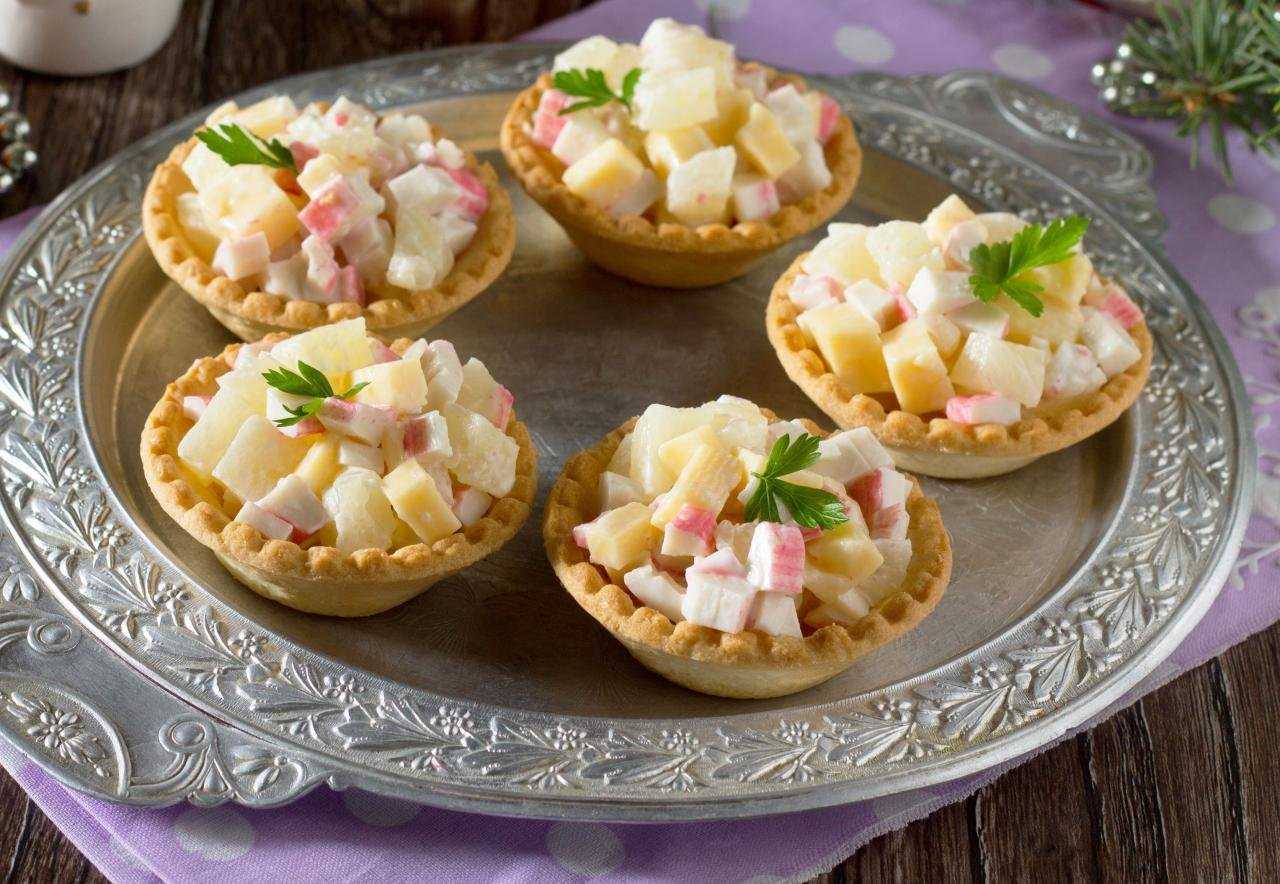 Закуски на праздничный стол тарталетки - рецепты с вкусной начинкой