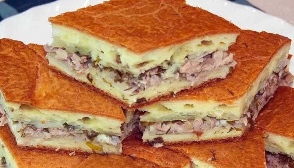 Пирог с капустой и рыбными консервами