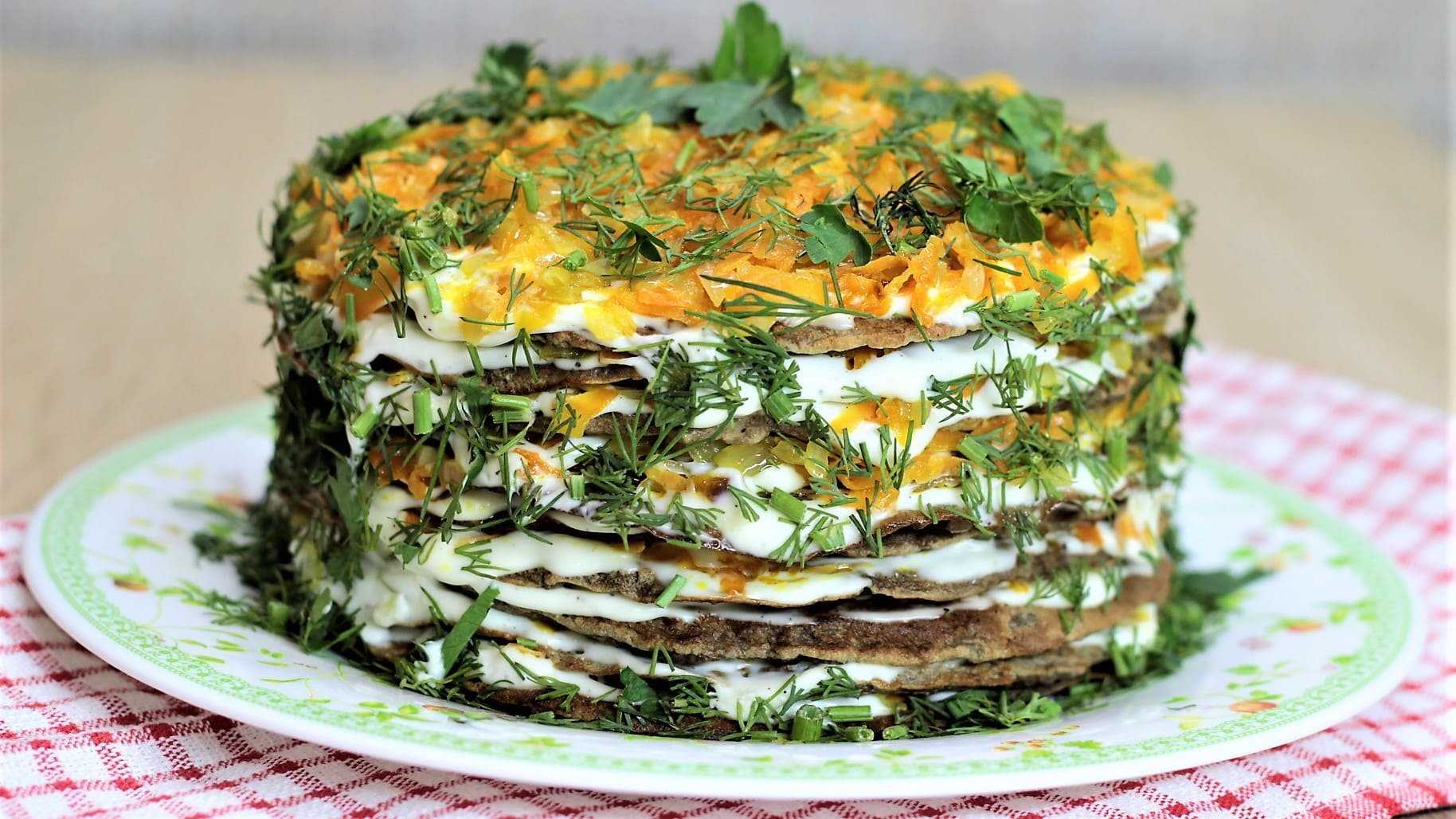 Печеночный торт: пошаговый рецепт из куриной и говяжьей печени
