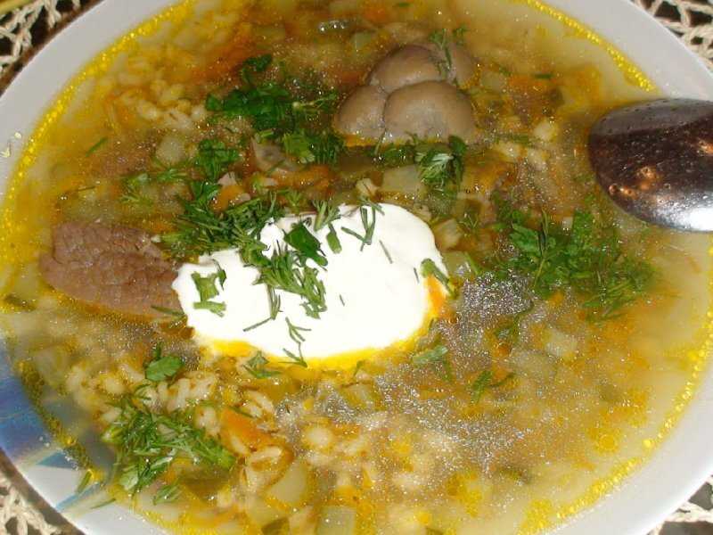 Рассольник с рисом и рыбой