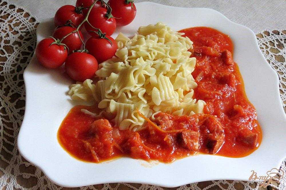 Вкуснейшие спагетти с колбасой - оригинальный рецепт с пошаговыми фото