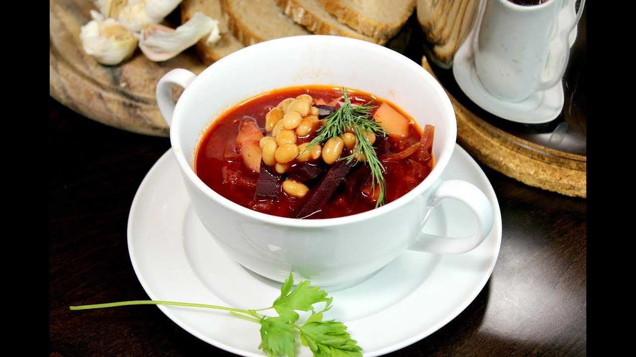 Борщ с килькой в томате и фасолью рецепт с фото пошагово - 1000.menu