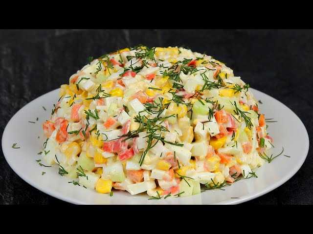 Новые салаты с крабовыми палочками – 6 вкусных и простых рецептов с фото