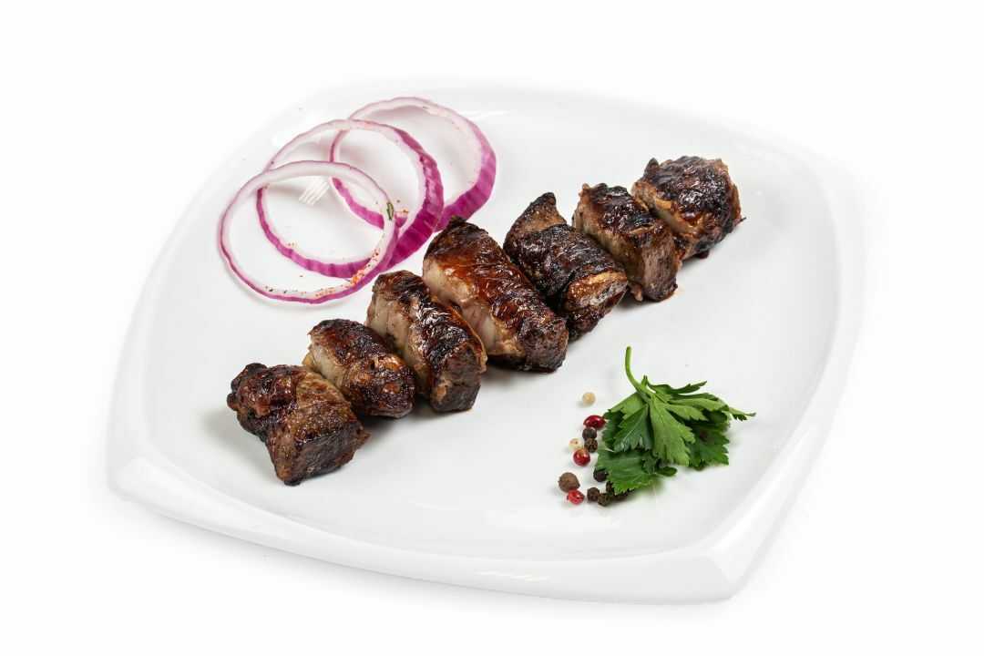 Шашлык из печени говяжей, куриной, свиной, из индейки, печени