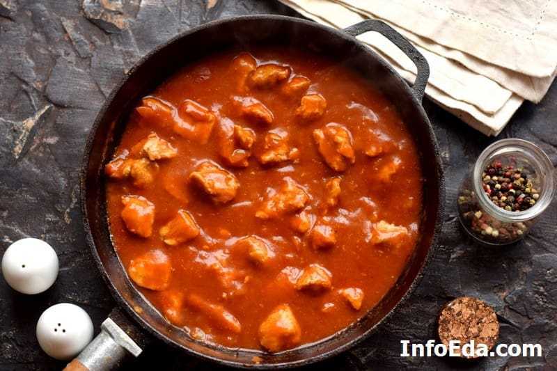 Гуляш из свинины с подливкой. как приготовить, чтобы мясо было мягким и сочным?
