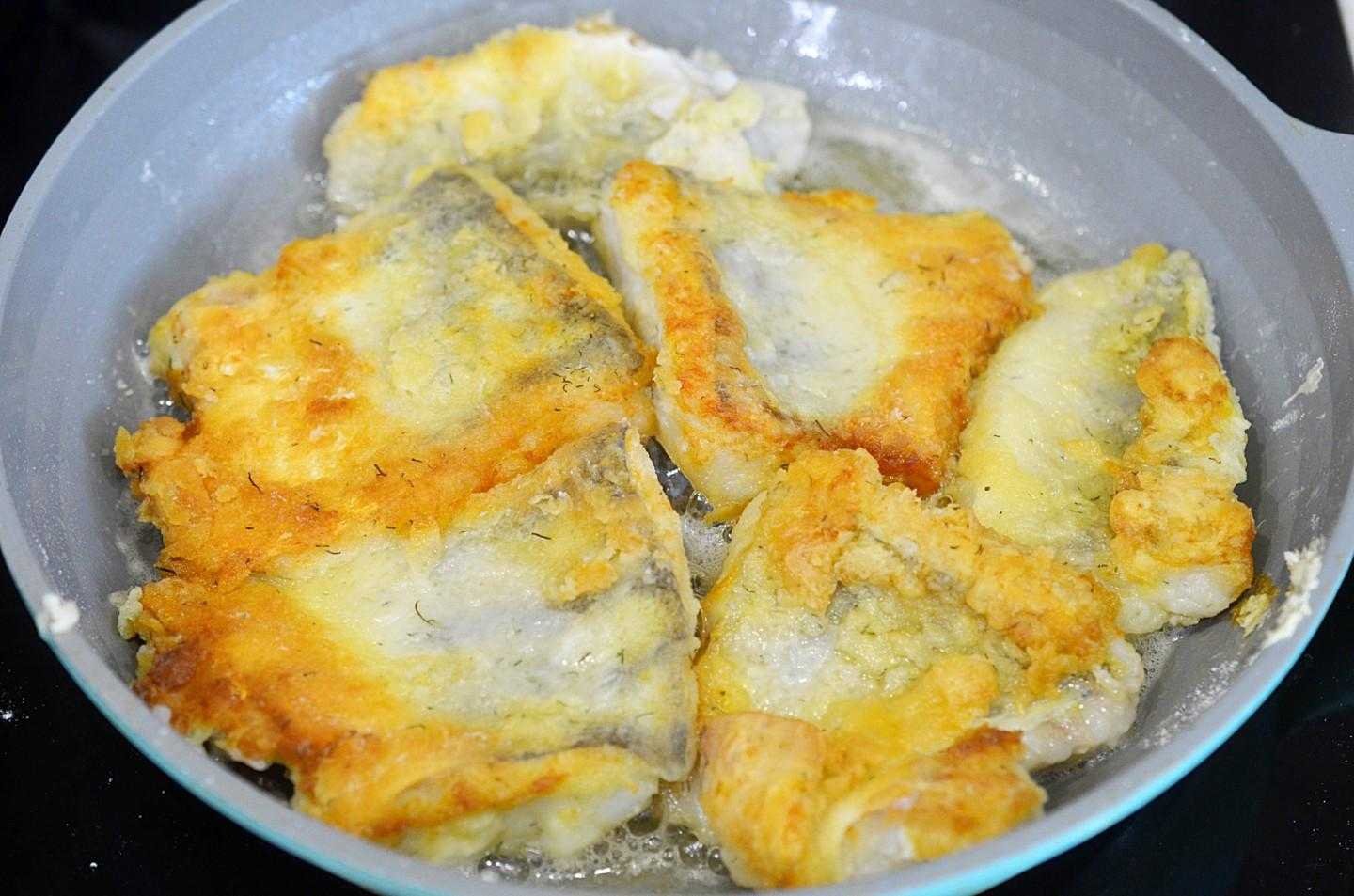 Филе хека в кляре на сковороде своими руками