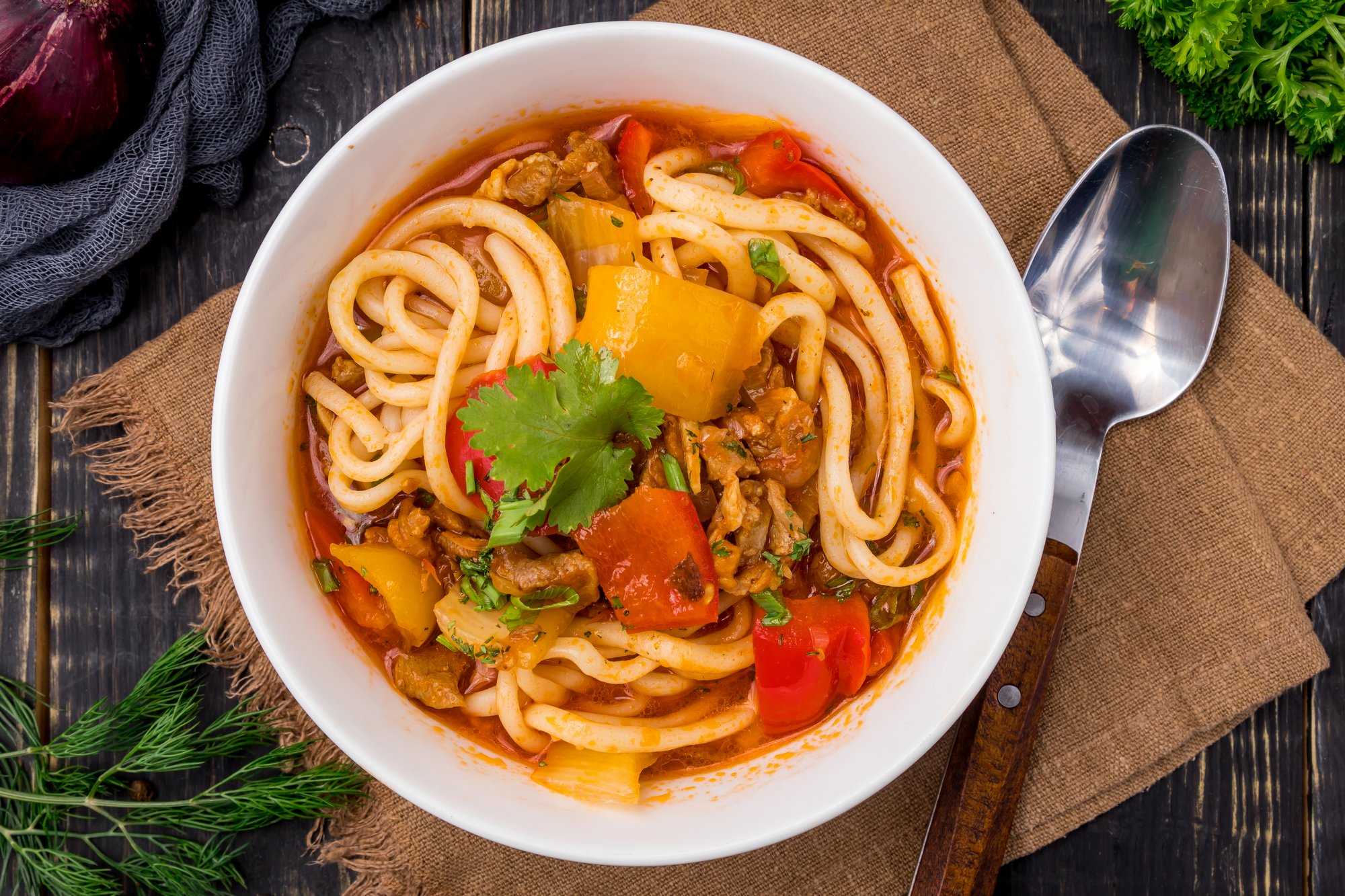 Лагман без мяса как приготовить рецепт с фото - вкусная еда