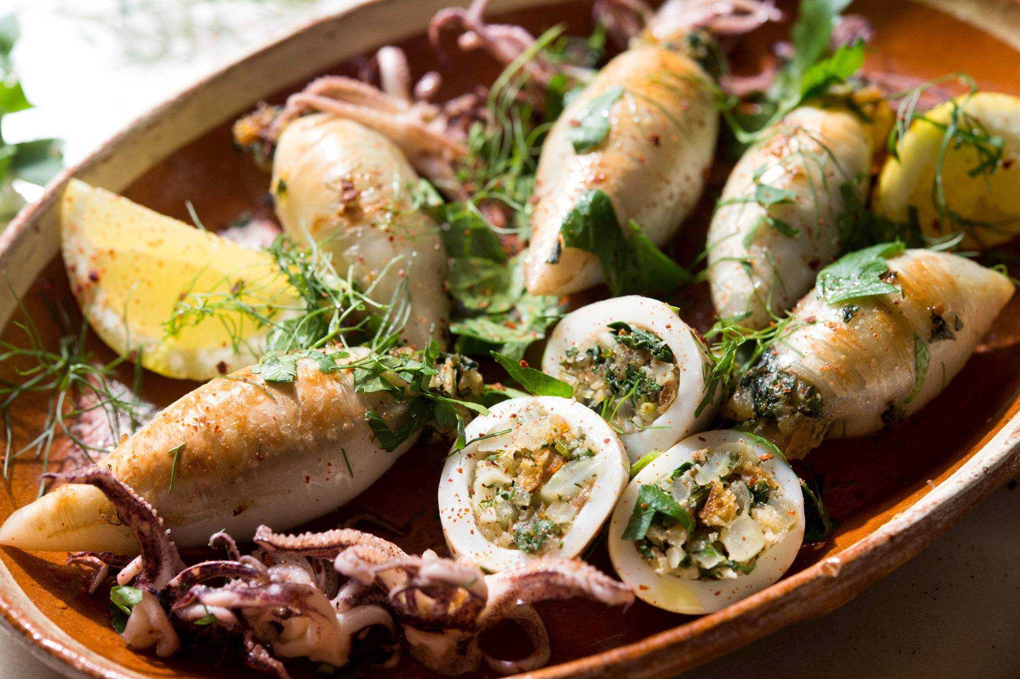 Фаршированные кальмары: рецепты с фото простые и вкусные
