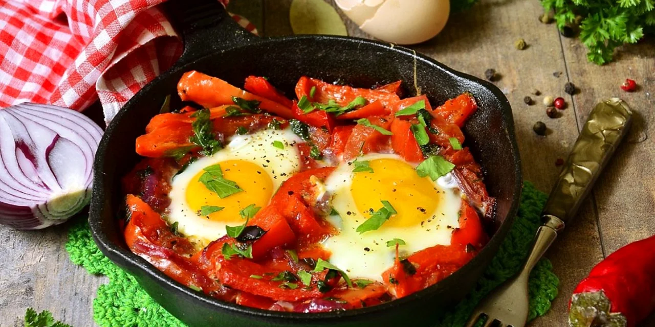 Яичница с помидорами: 6 простых и вкусных рецептов
