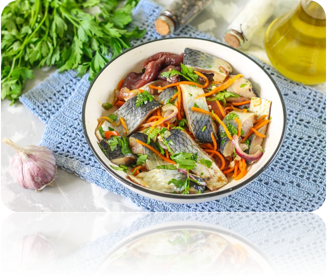 Селедка хе с томатной пастой по-корейски. невероятно вкусно!
